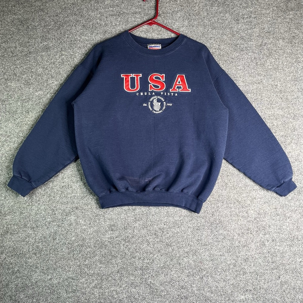 Vintage USA Chula‎ Vista Olympic Training Sweatshirt Crewneck Pullover Hanes M